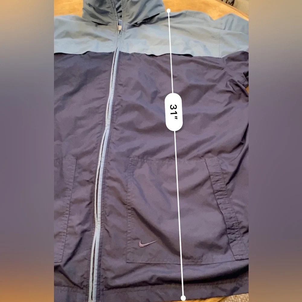 Nike Men’s XL Unisex 2 Tone Blue 100% Nylon All Weather Lined Performance Jacket